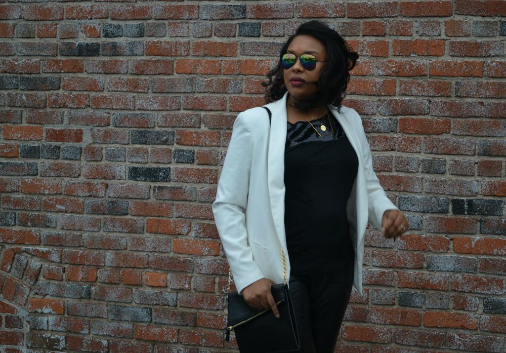 Sequin Top, Leather pants, Fashionplatekc, KC Fashion blogger