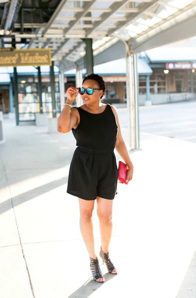 Black Romper, Fashionplatekc, Kansas City Fashion Blogger. Alea Lovely