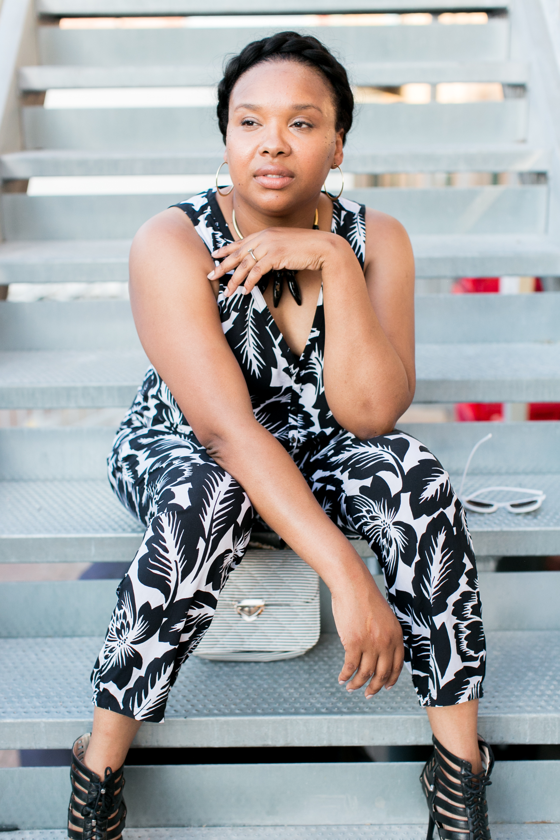 Alea Lovely, Jumpsuit, Black and White, FashionplateKC, Kansas City Fashion Blogger, Kansas City Lifestyle Blogger